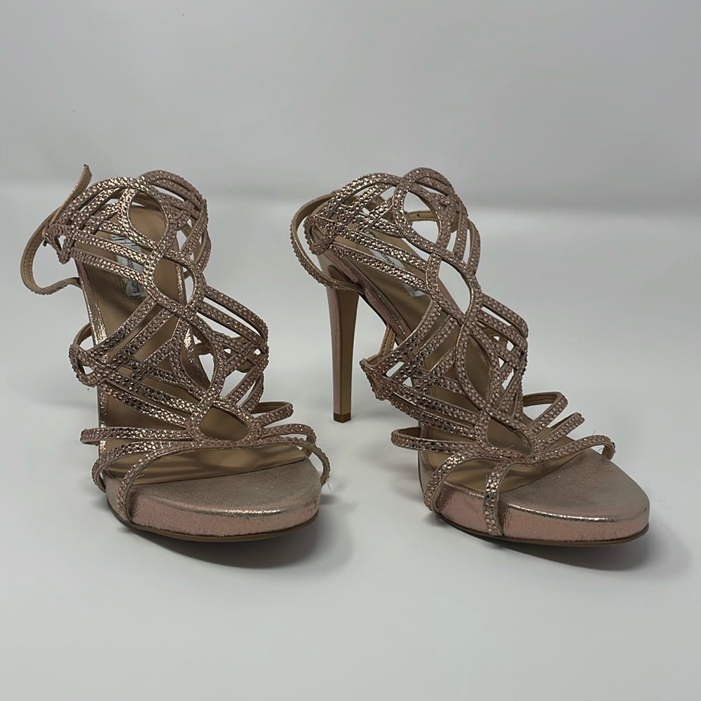Women’s Metallic Rose and Rhinestone Heels By International Concepts.